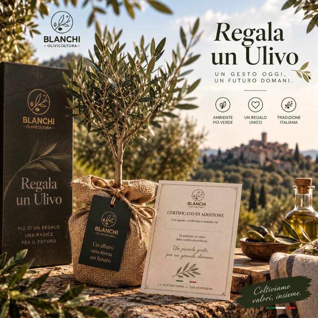 Regalo: adozione di un alberello di olivo biologico a Fara in Sabina